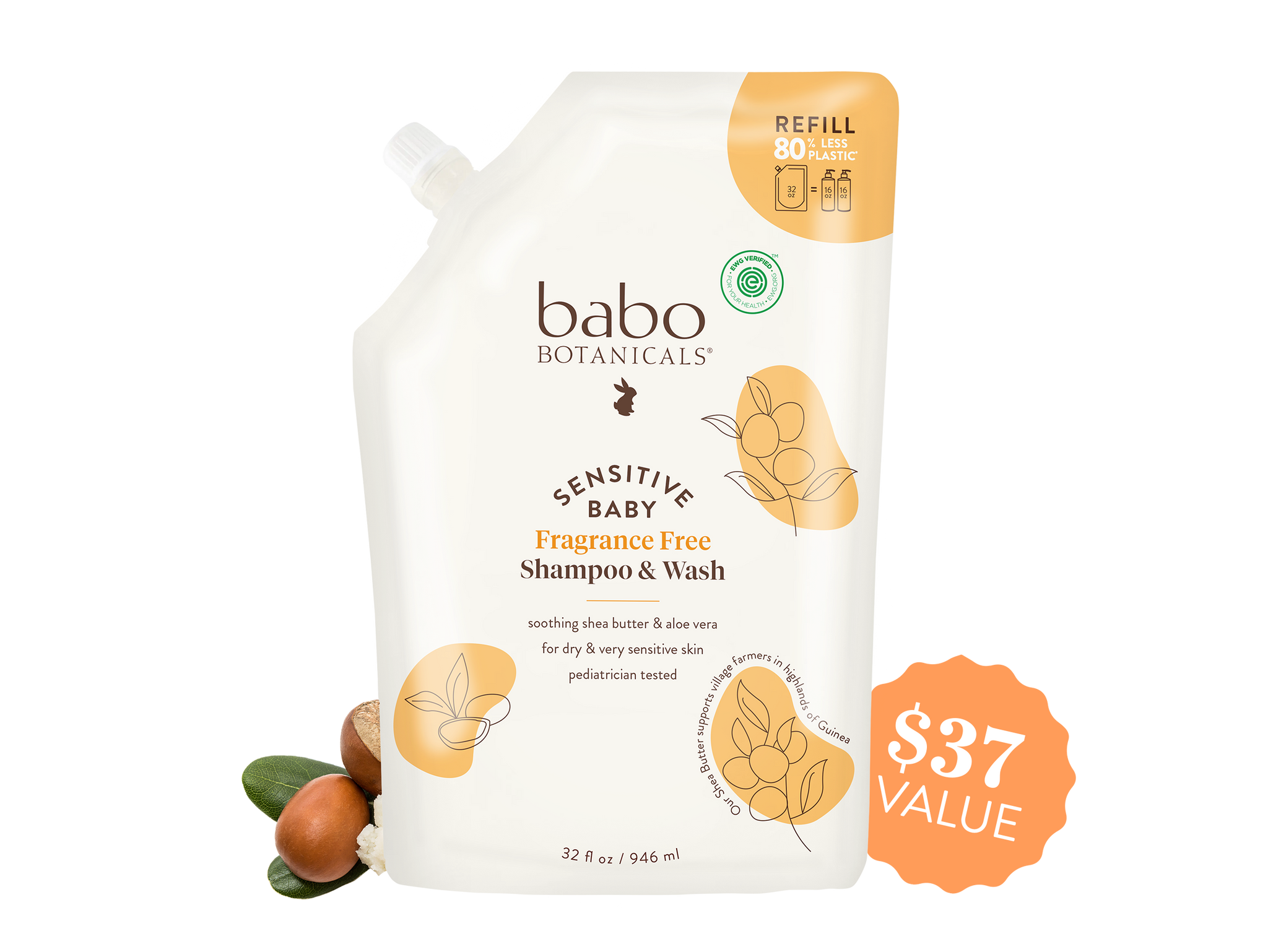 Sensitive Baby Shampoo & Wash Refill 32oz