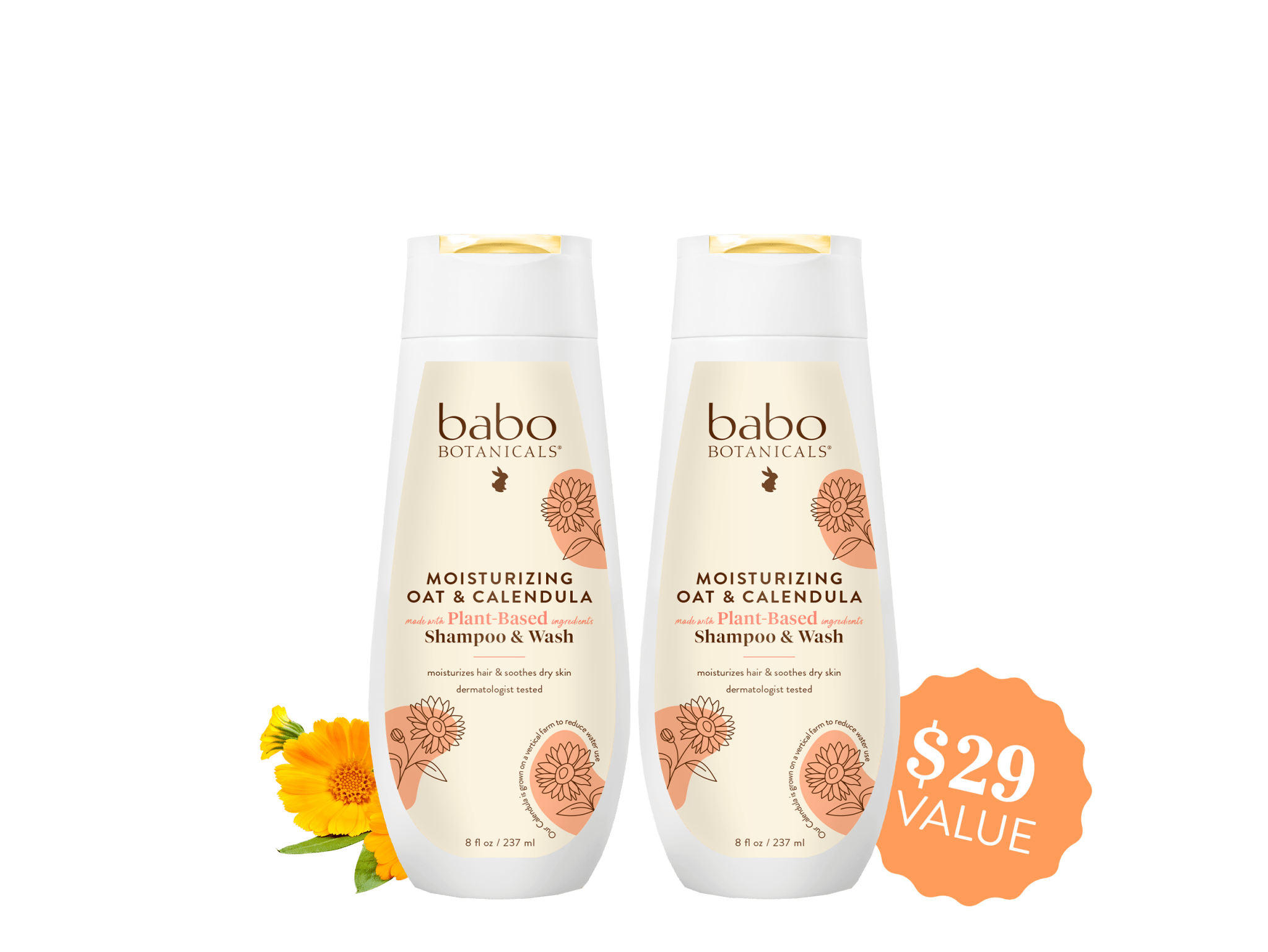 Moisturizing Oat & Calendula Shampoo & Wash Duo