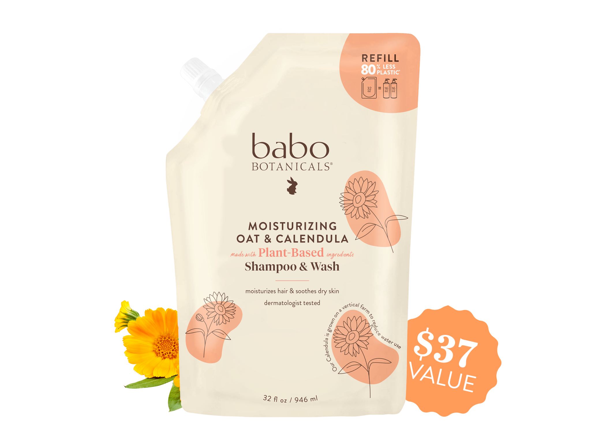 Moisturizing Shampoo & Wash Refill 32oz