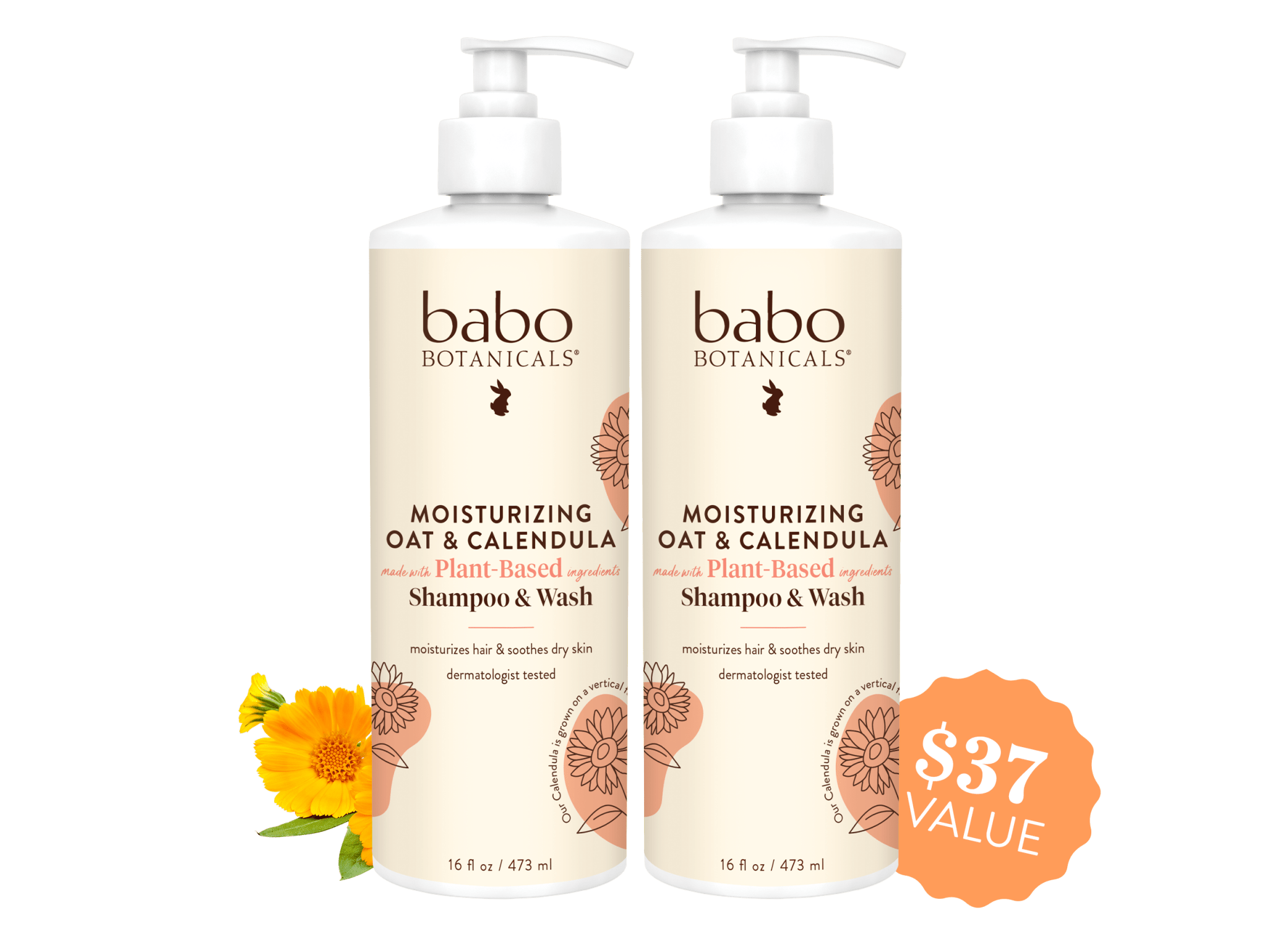 Moisturizing Oat & Calendula Shampoo & Wash Duo
