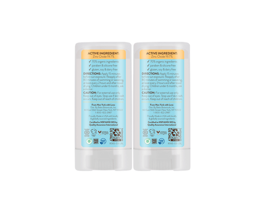 Sensitive Baby Mineral Sunscreen Stick SPF50 Duo