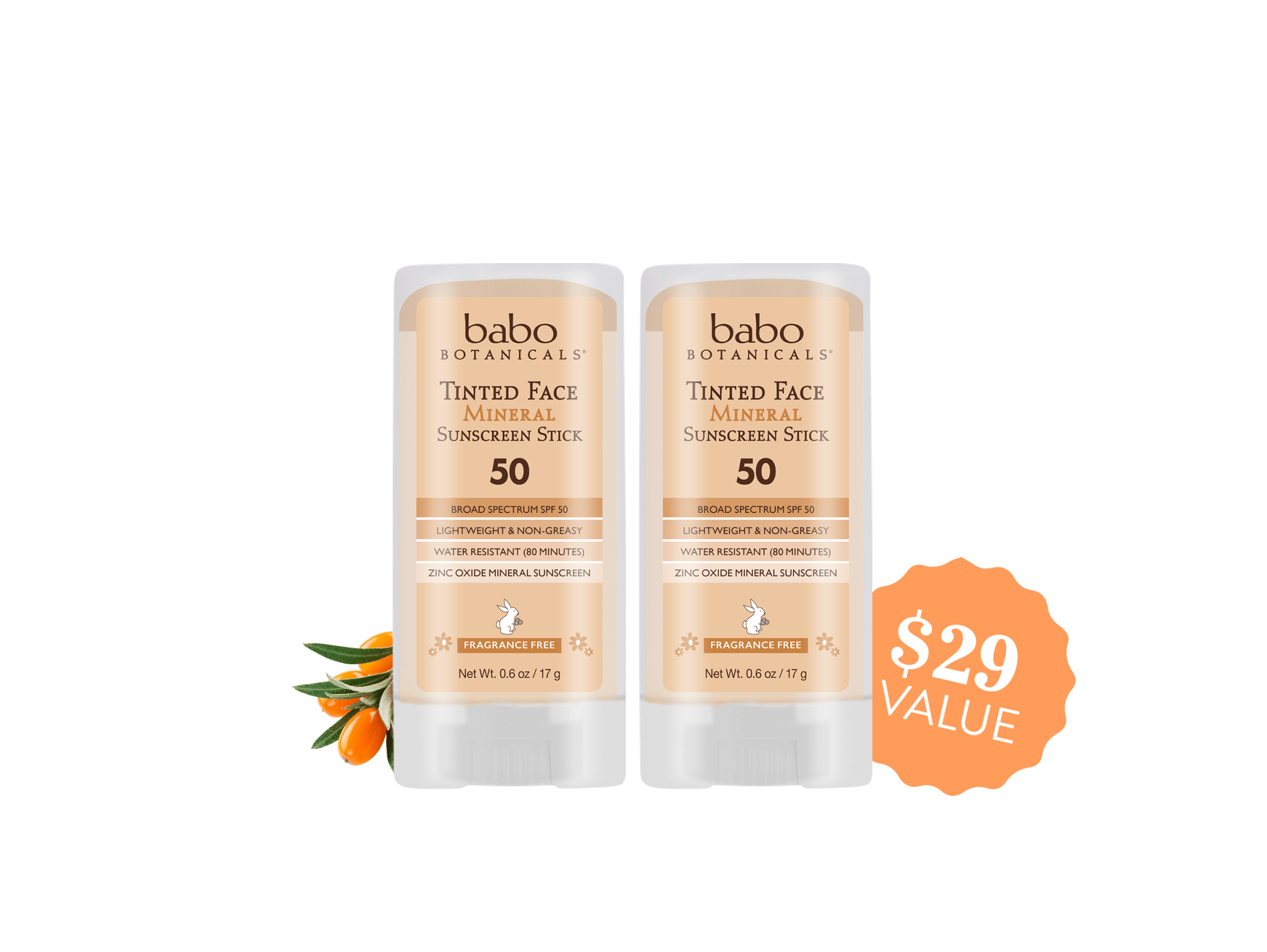 Daily Sheer Mineral Tinted Sunscreen Stick SPF50 Duo