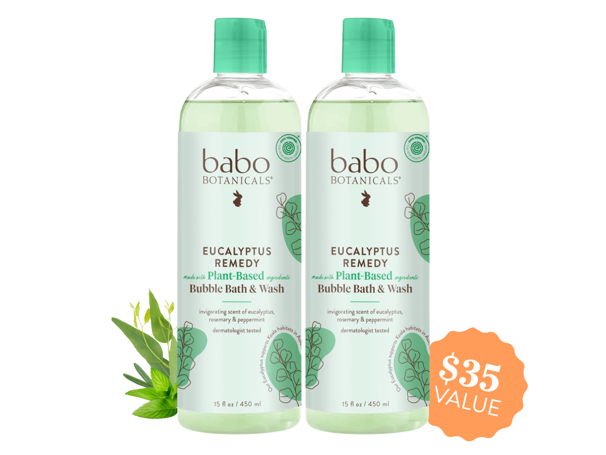 Eucalyptus Remedy Plant-Based Bubble Bath & Wash Duo
