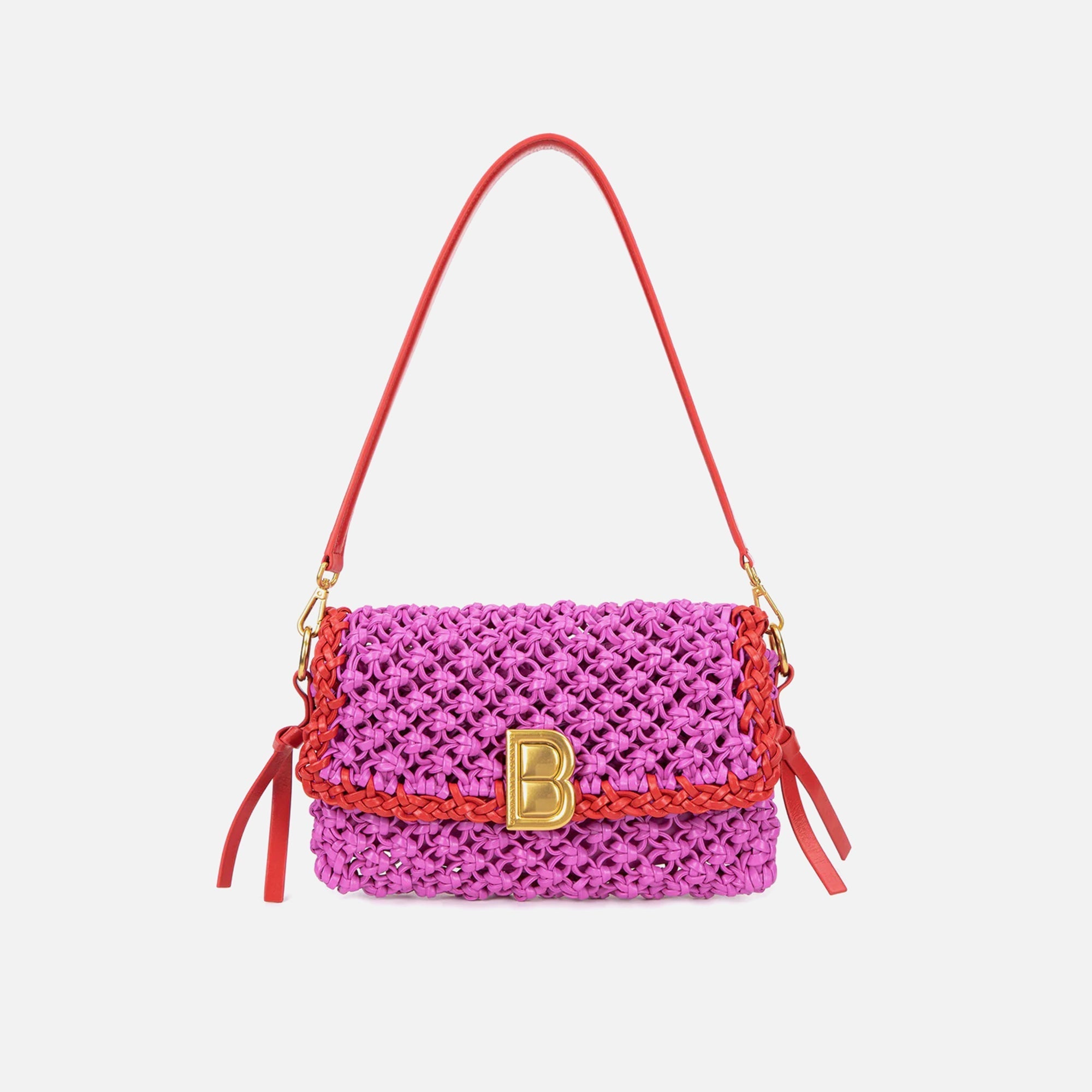 Brandon Blackwood Knitted Nia Bag - Pink