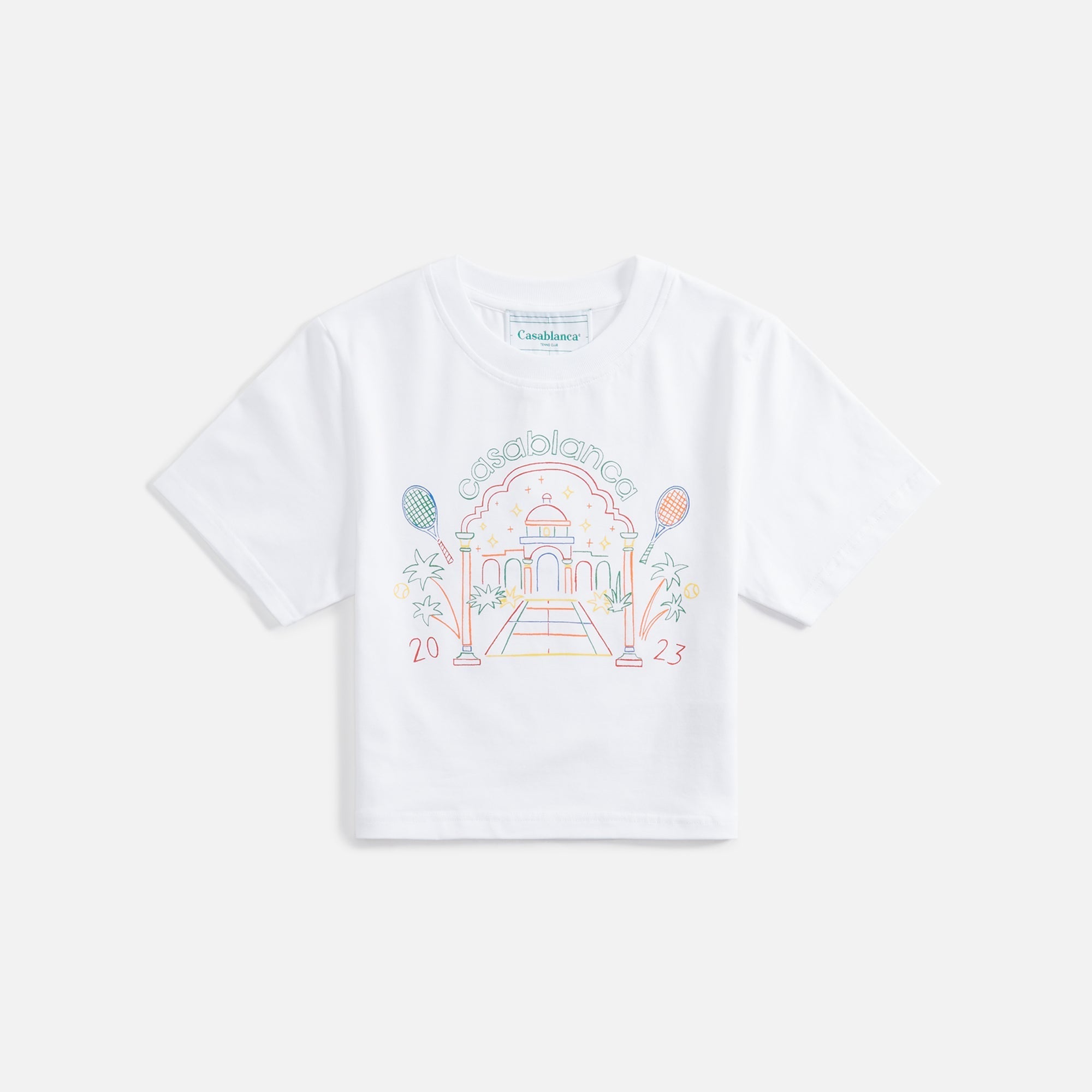 Casablanca Rainbow Crayon Temple Screen Printed Baby Tee - Multi