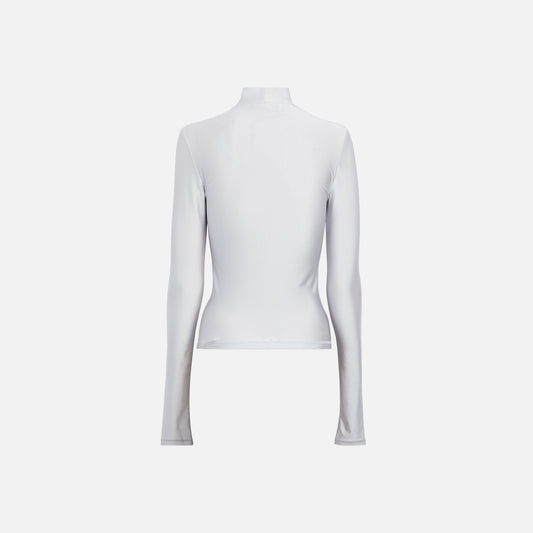 Coperni Tight High Neck Top - Pearl Grey