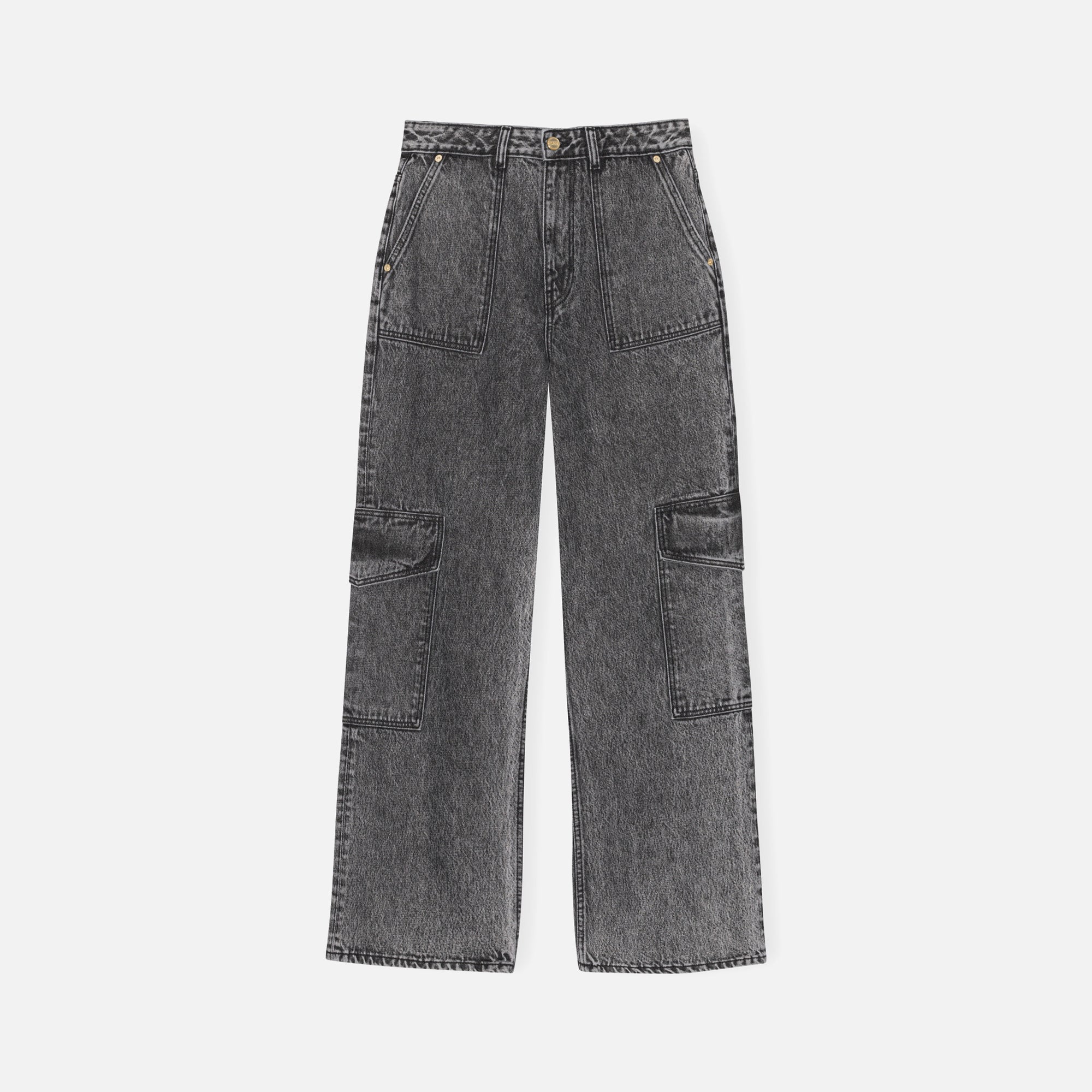 Ganni Snow Washed Denim Angi - Black Washed