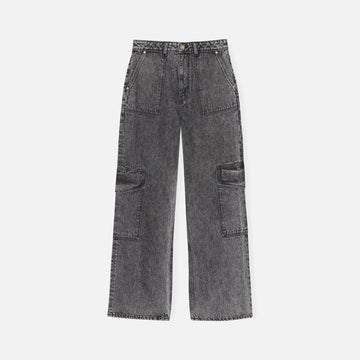 Ganni Snow Washed Denim Angi - Black Washed