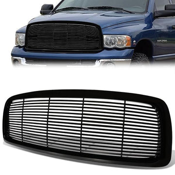 02-05 Dodge Ram 1500 2500 3500 Front Grille - Horizontal Fence Mesh - Black