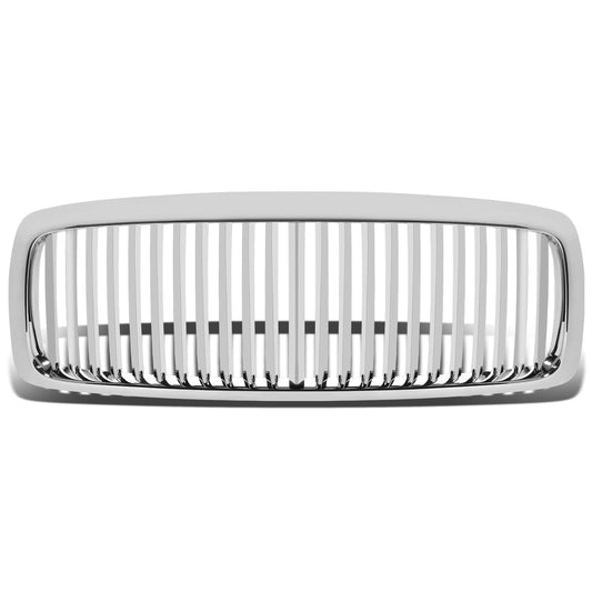 02-05 Dodge Ram 1500 2500 3500 Front Grille - Badgeless Vertical Style - Chrome