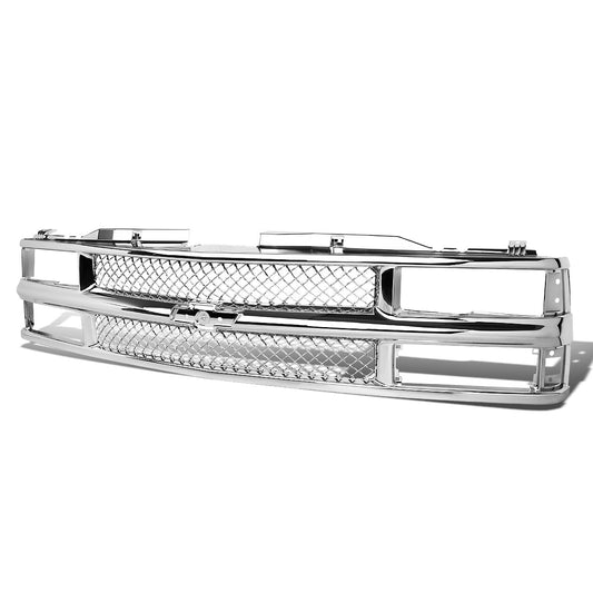 94-00 Chevy Suburban C/K 1500 2500 3500 Front Grille - Diamond Mesh - Chrome