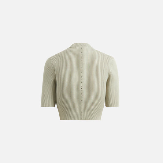 Hyein Seo Knitted Crop Top - Fog Green