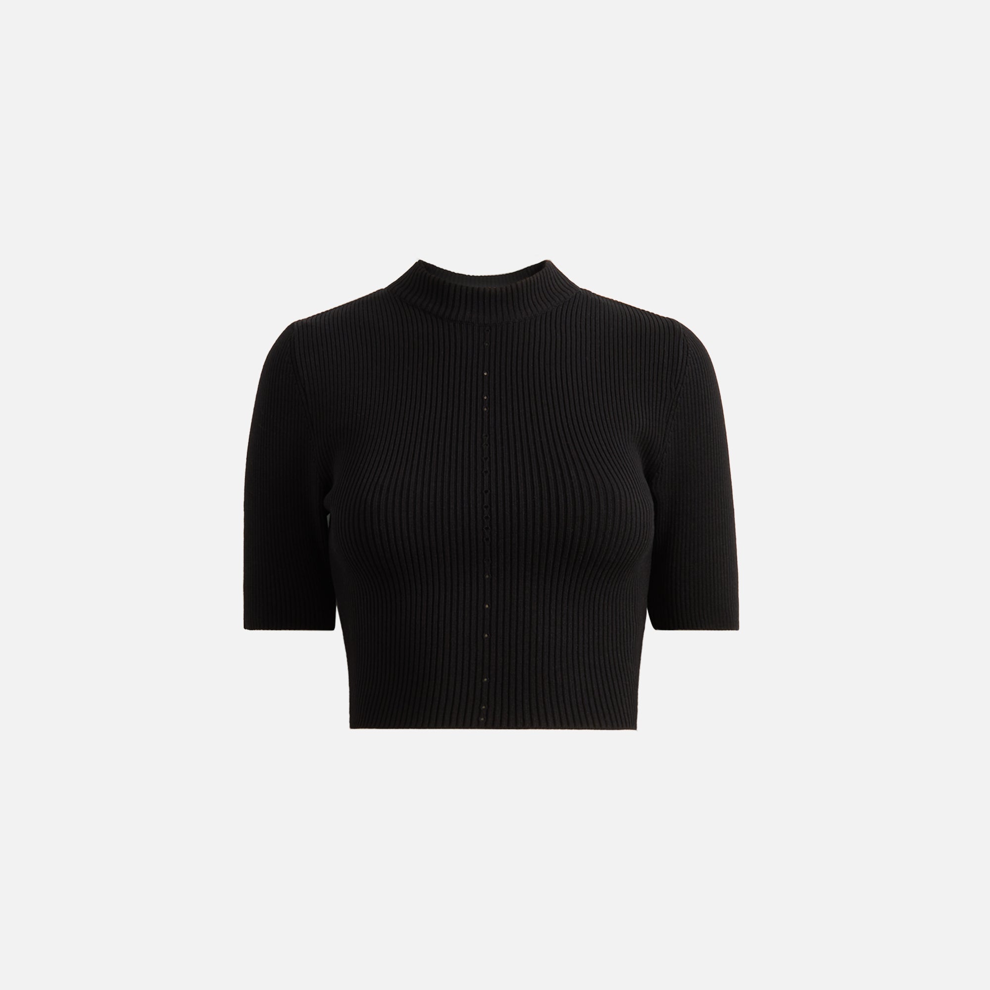 Hyein Seo Knitted Crop Top - Black