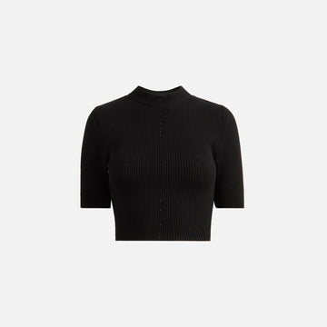 Hyein Seo Knitted Crop Top - Black