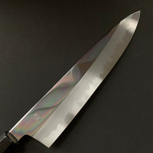 Gyuto Knife, Shirogami 2 with iron cladding, mirror polished finish, Choyo range - Sakai Kikumori