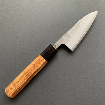 Pairing knife, Shirogami 2 with stainless steel cladding, nashiji finish - Yoshikane