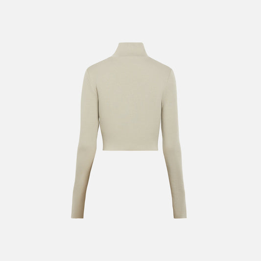 Kith Women Brier Cropped Baby Rib Turtleneck - Mistle