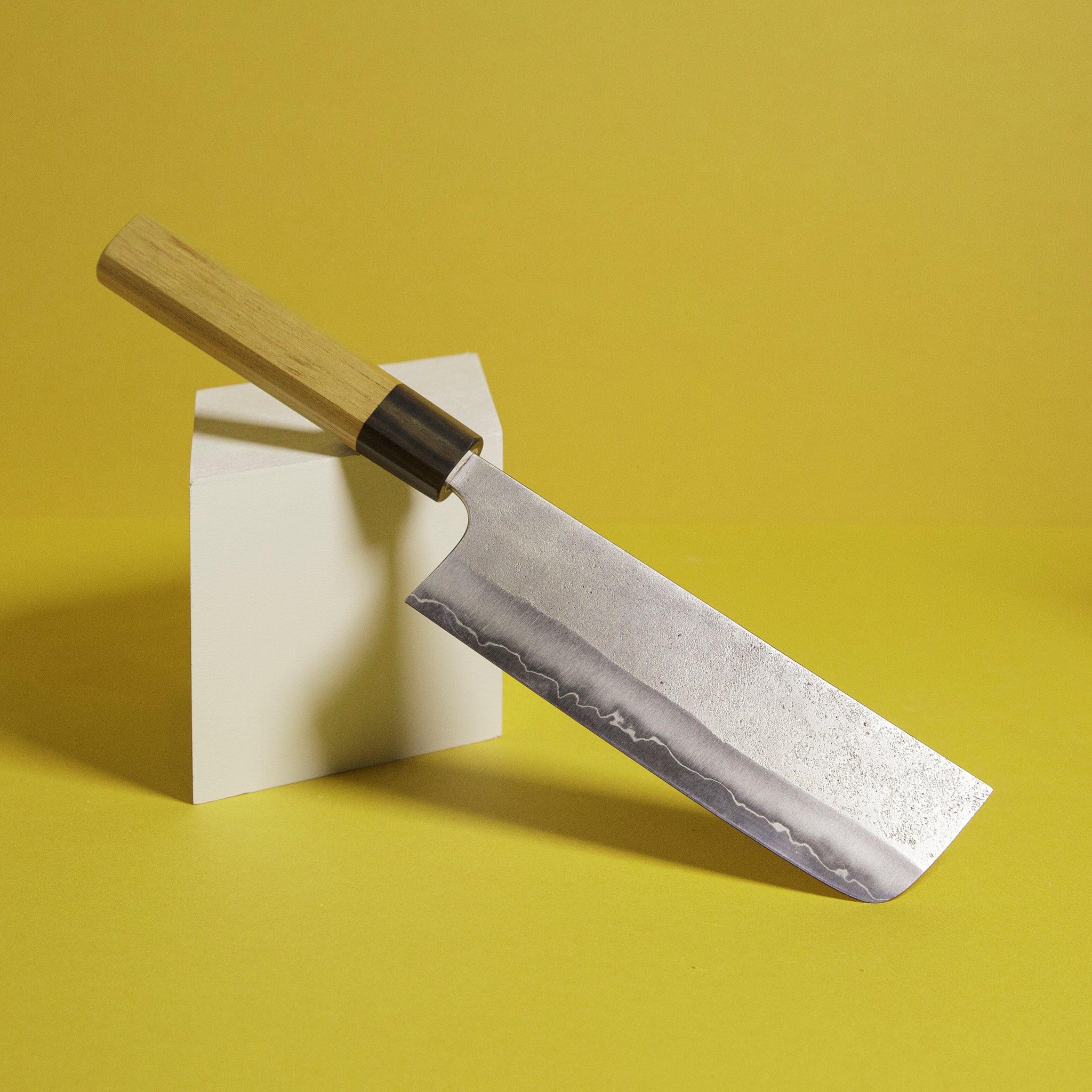 Nakiri knife, Ginsan stainless steel, nashiji finish - Kanehiro