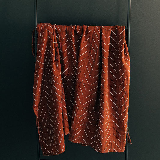 Rust Muslin Swaddle Blanket
