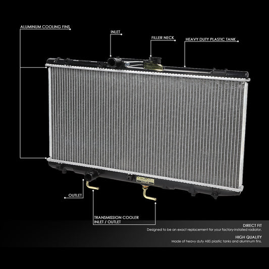 93-97 Geo Prizm Toyota Corolla AT Aluminum Radiator - 1409