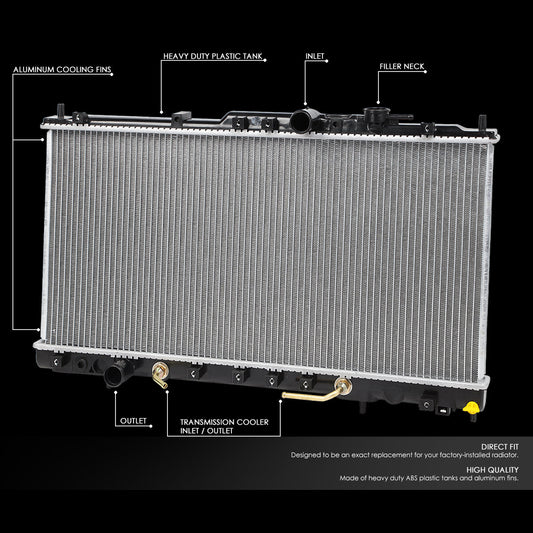01-05 Sebring Stratus Eclipse 2.4L 2.7L AT Aluminum Radiator - 2438
