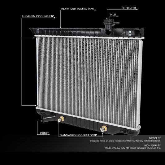 02-09 Chevy Trailblazer GMC Envoy 04-07 Buick Rainier 4.2L Aluminum Radiator - 2458