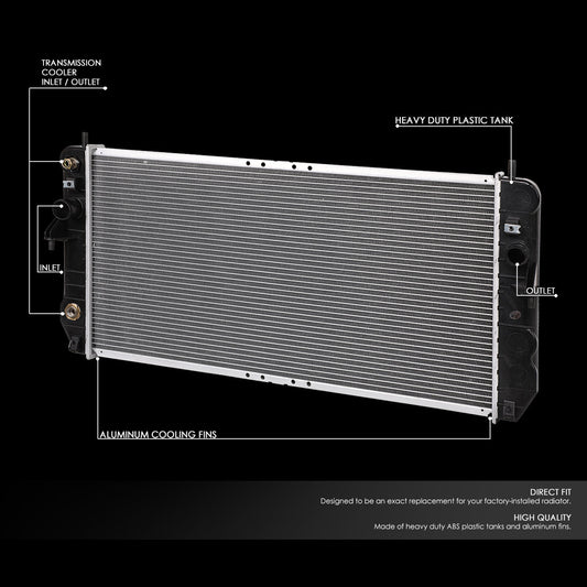 01-05 Cadillac Deville 4.6L 01-03 Oldsmobile Aurora 4.0L AT Aluminum Radiator - 2491