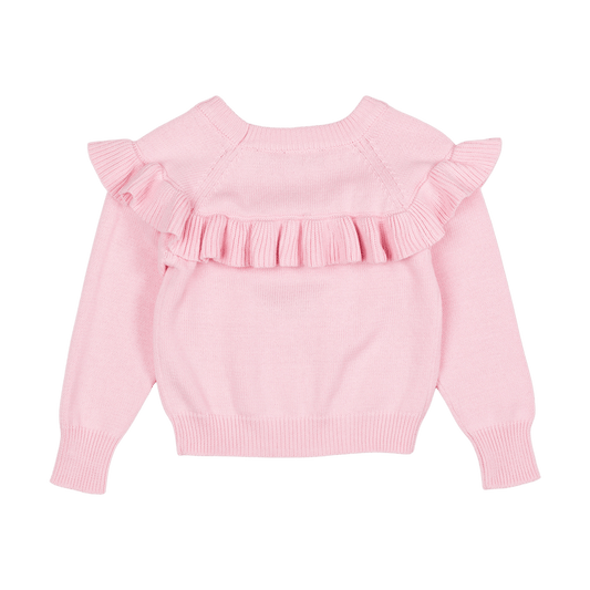 LIGHT PINK FRILL KNIT JUMPER