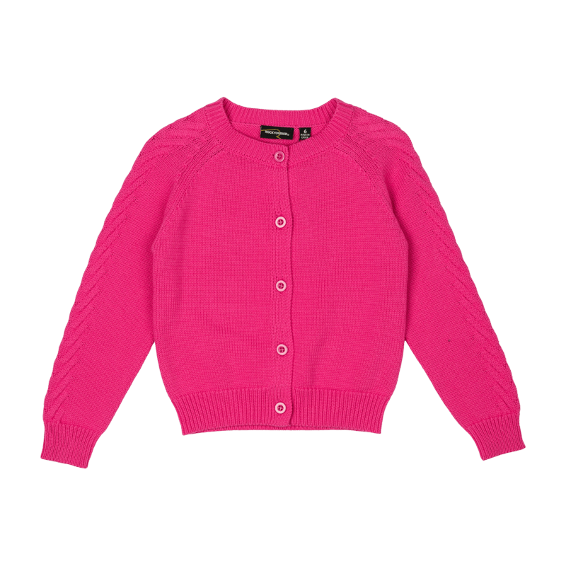 HOT PINK KNIT CARDIGAN