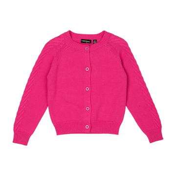 HOT PINK KNIT CARDIGAN