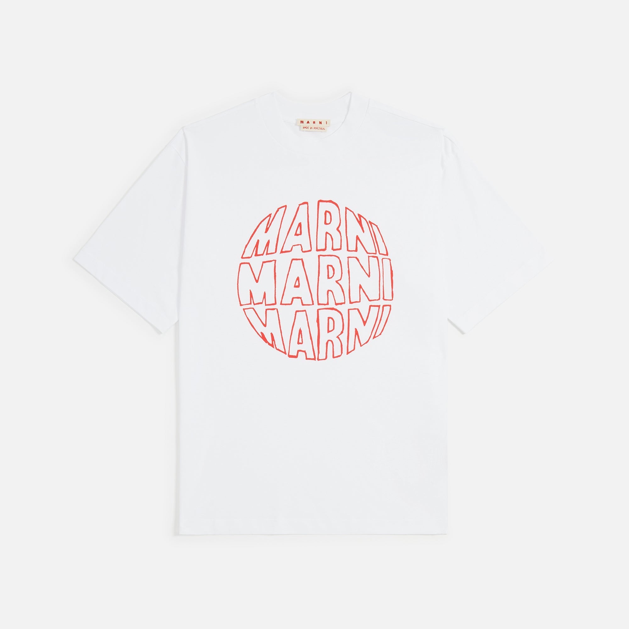 Marni Circular Logo Tee - Lily White