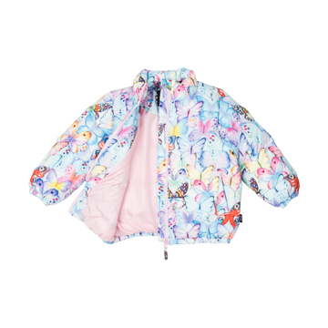 PASTEL BUTTERFLIES PUFFER JACKET