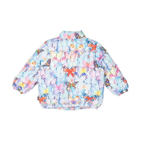 PASTEL BUTTERFLIES PUFFER JACKET