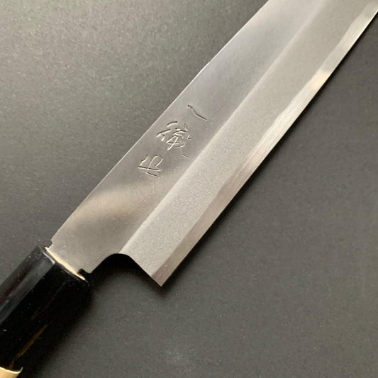 Yanagiba Knife, Shirogami 2 Carbon Steel, Iron Clad, Polished Finish - Ittetsu