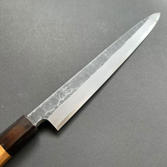Yanagiba knife, Aogami 2, Kuoruchi Tsuchime finish - Hatsukokoro Shirasagi