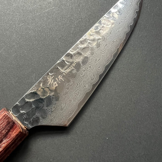 Petty / Steak knife, VG10 stainless steel, Damascus Tsuchime finish, Wa handle - Sakai Takayuki