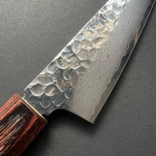 Honesuki knife, VG10 stainless steel, Damascus Tsuchime finish, Wa handle - Sakai Takayuki