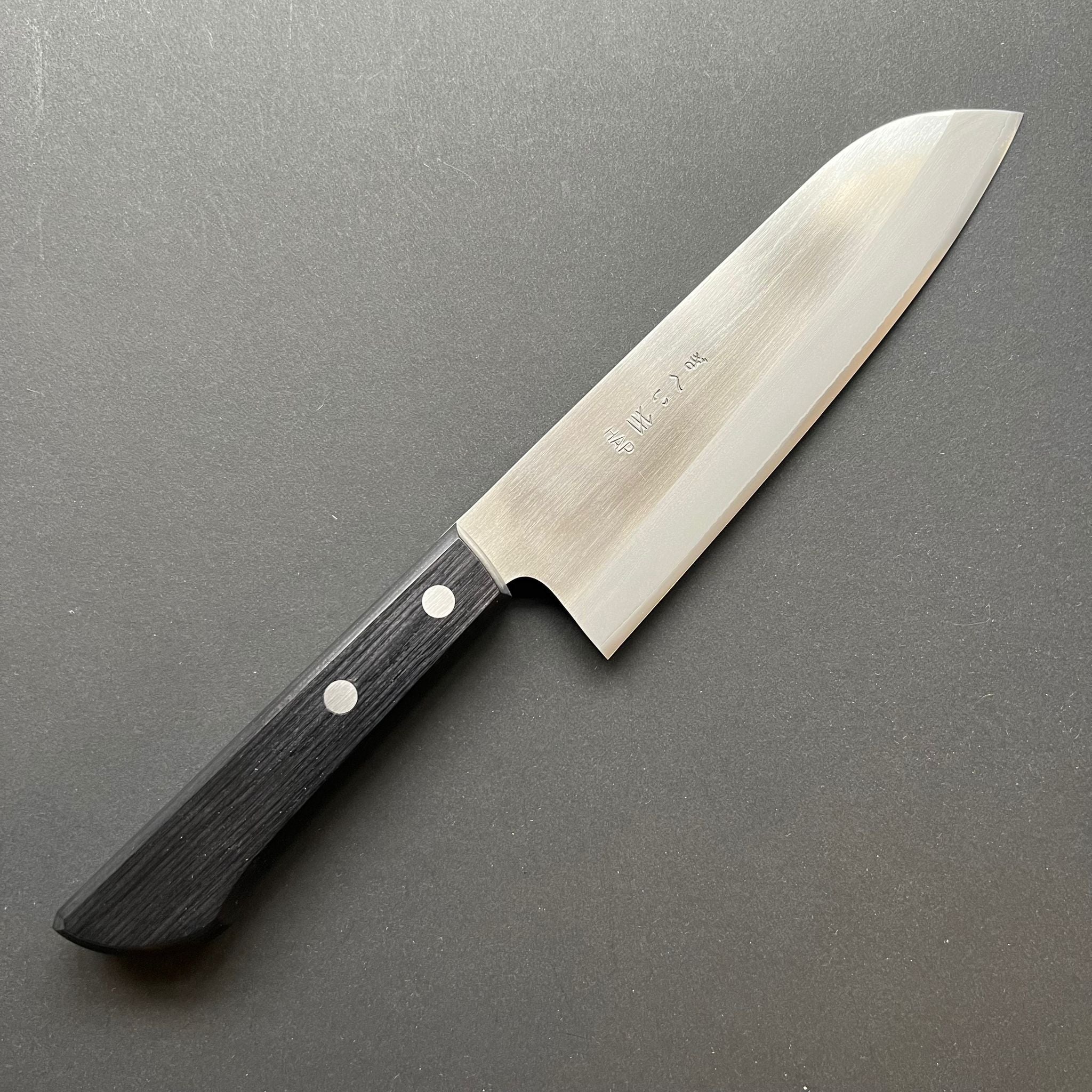 Santoku knife, HAP40 powder steel, western handle, polished finish - Gihei