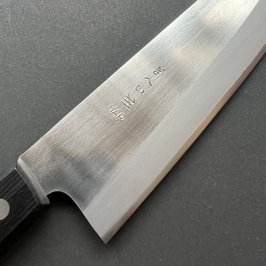 Santoku knife, HAP40 powder steel, western handle, polished finish - Gihei