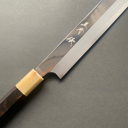 Yanagiba knife, Aogami 2 carbon steel, Polished finish - Yu Kurosaki