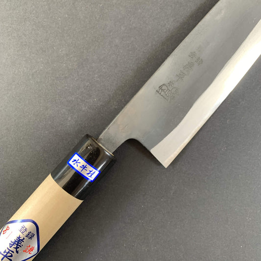 Santoku knife, Aogami 2 steel, kurouchi finish - Gihei