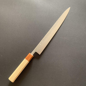 Sujihiki knife, SLD steel, tsuchime finish - Tadafusa
