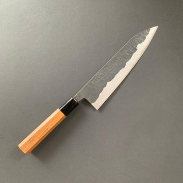Gyuto knife, Shirogami 1, Stainless steel clad, tsuchime finish - Yoshimune