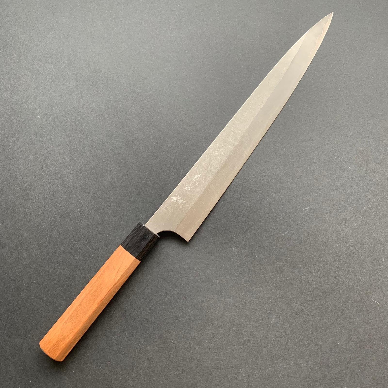 Sujihiki knife, Ginsan stainless steel, nashiji finish - Kanehiro