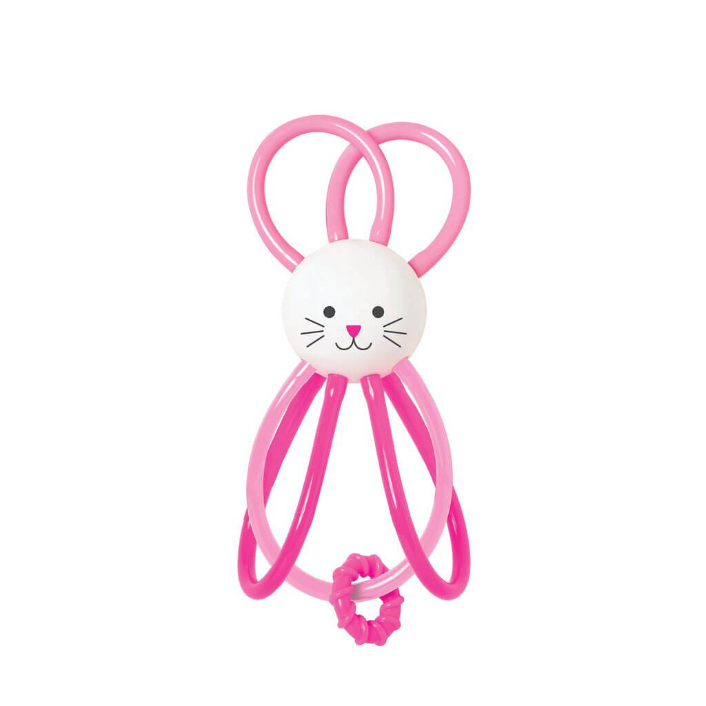Winkel Bunny Pink Rattle and Teether Toy